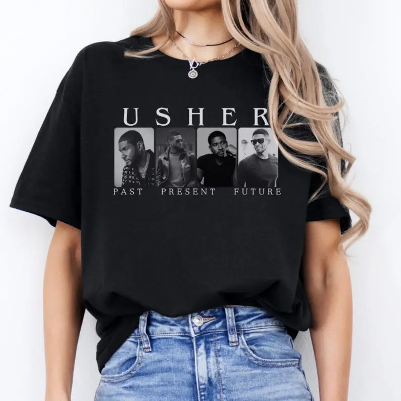 Usher Shirt, Vintage Usher Fan Shirt, Usher Tee, Usher Concert, Usher 2025 tour shirt, Usher Unisex gift, Usher Past Present Fan Gift