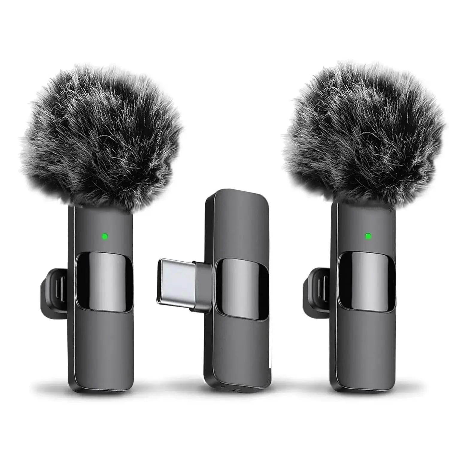 Wireless Lavalier Microphone, Plug-play Lavalier Microphone, 1 Count Cordless Omnidirectional Condenser Recording Mic for TikTok, YouTube, Vlog, Valentine's Day Gift