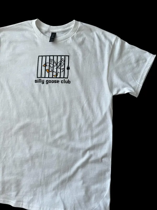 Embroidered Silly Goose Club T-shirt Silly Goose Tee, Funny Shirt Gift Tee Top 2