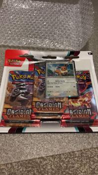 Product Review of Pokemon TCG: Scarlet & Violet Obsidian Flames Triple Blister - Eevee - SV3 from s**1 1