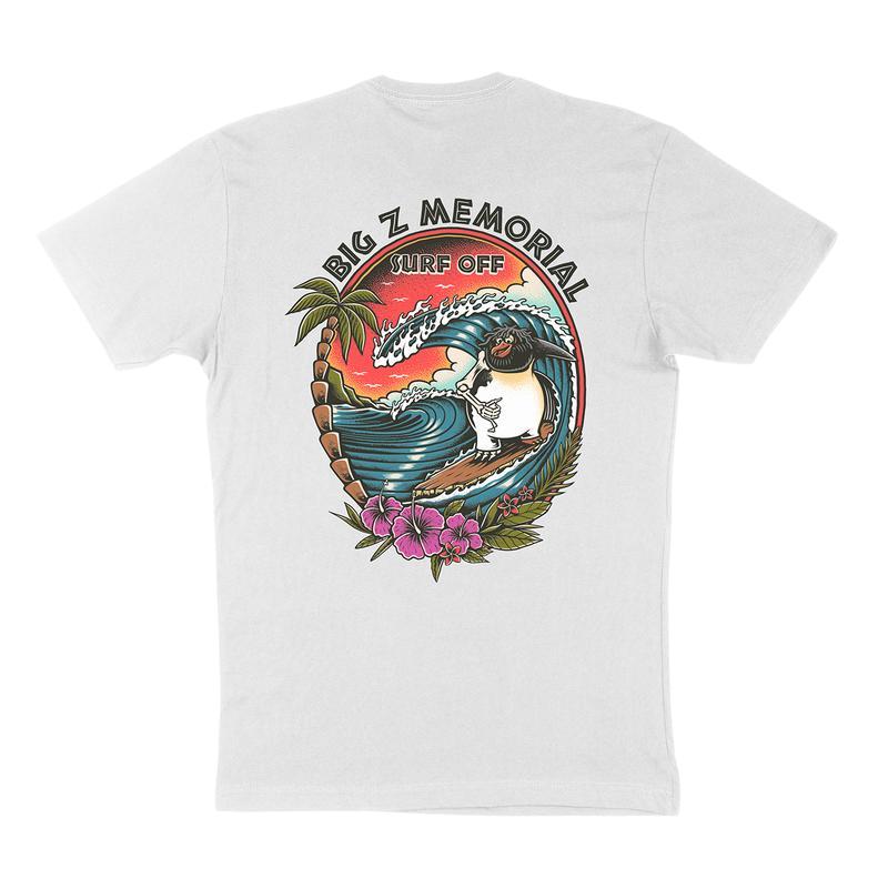 Big Z Memorial Surfing T-Shirt – Retro Hawaiian Penguin Tee for Surf's Up Movie Fans, Beach Vibes & Wave Riders, Movie Fans Black Classic Menswear 1