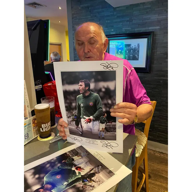 Aston Villa legend Jimmy Rimmer personally signed limited edition print 1