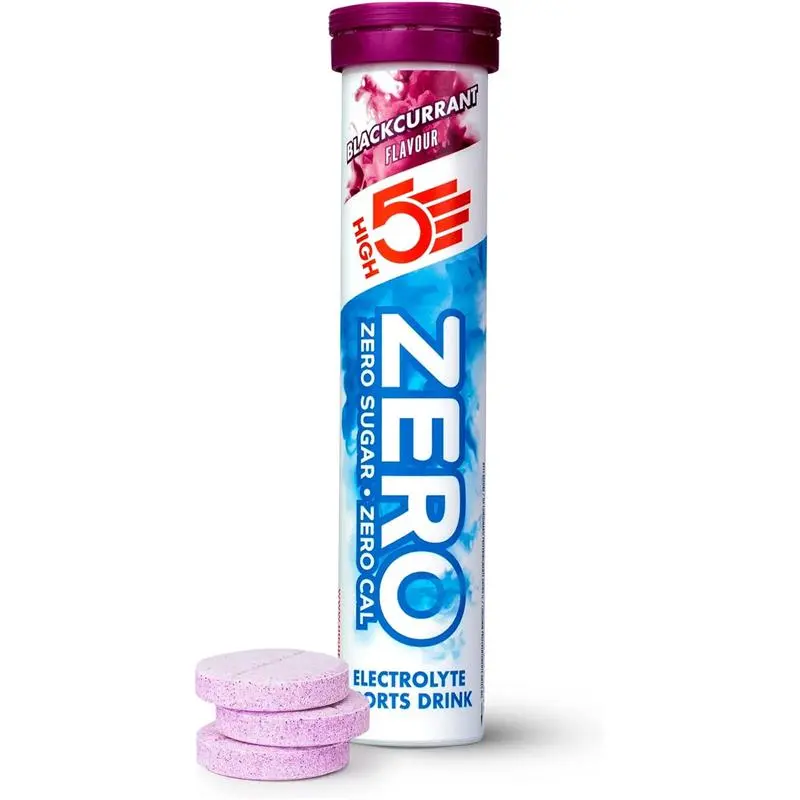 HIGH5 ZERO Electrolyte Tablet - Hydration Tablets Enhanced with Vitamin C - 0 Calories & Sugar Free - Boost Hydration, Performance & Wellness - Blackcurrant, 20 Tablets (20x, Pack of 1)