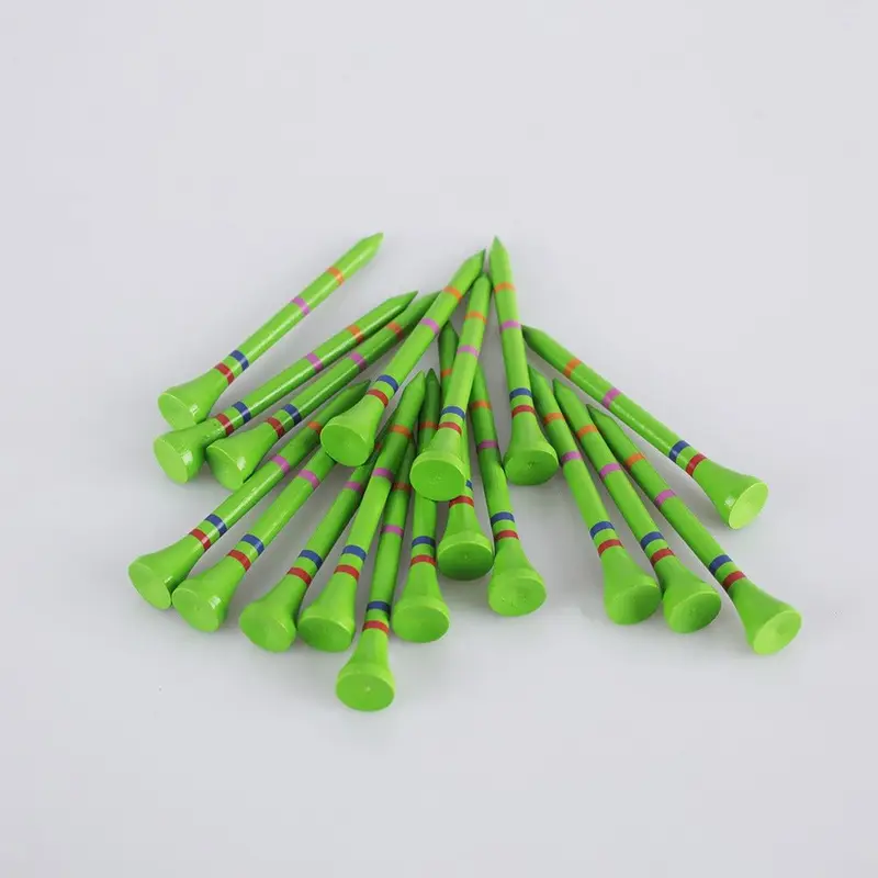 Go Green-Not A Castle Tee- Premium 70mm Bamboo Golf Tee With Orange, Pink, Blue & Red Castle Tee Height Indicators-50 Pack 4