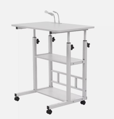 Mobile Over Bed Folding Tray Laptop Table Breakfast Table With USB Fan & Light 3