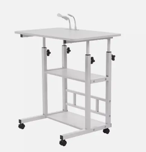 Mobile Over Bed Folding Tray Laptop Table Breakfast Table With USB Fan & Light 3