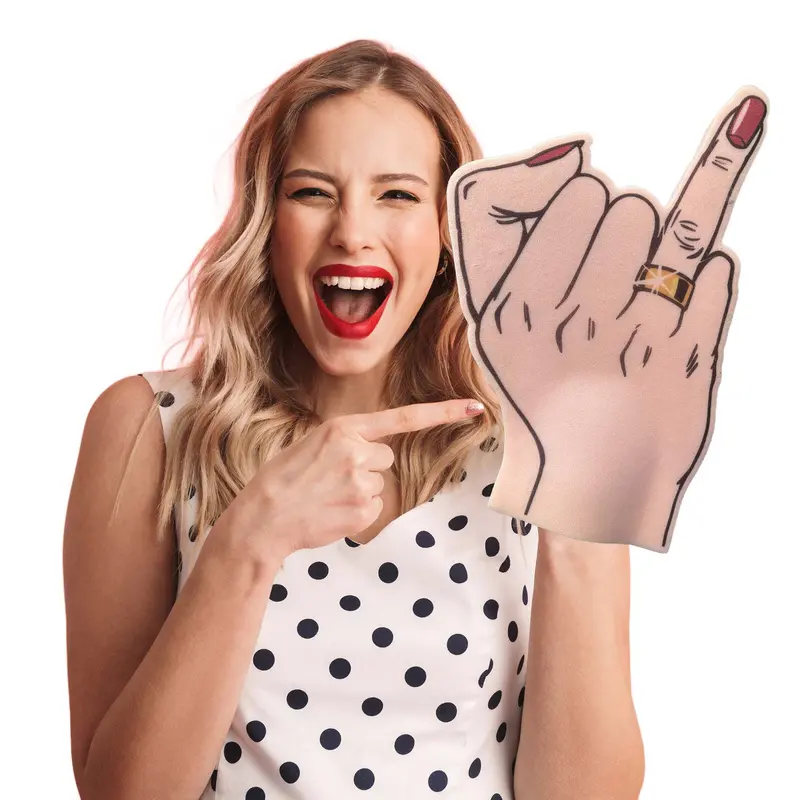 Bride to Be Hen Party Ring Finger Foam Hand 0