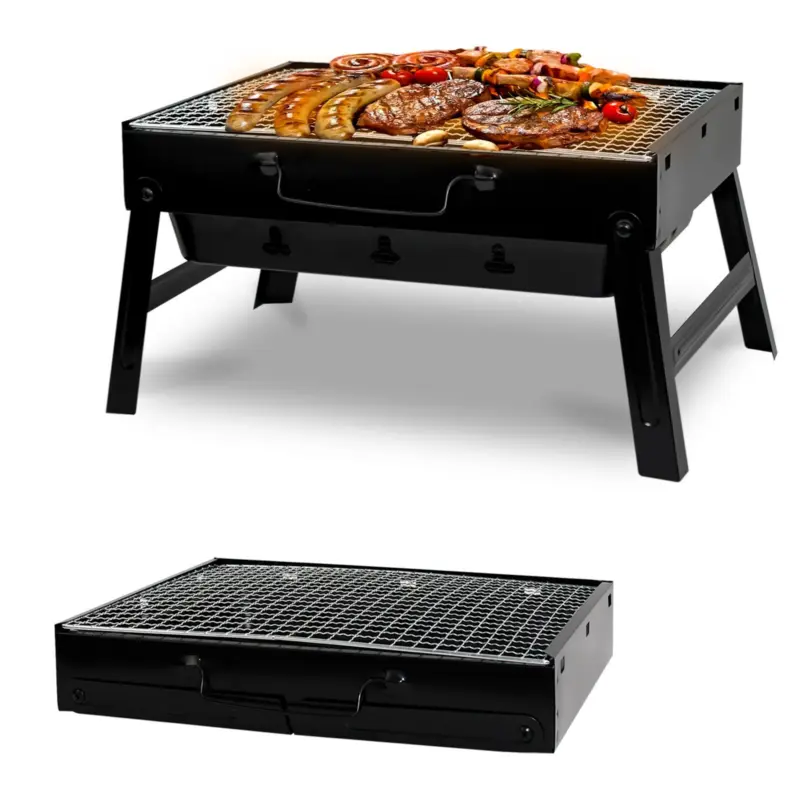 BBQ FOLDING CHARCOAL BARBECUE GRILL PORTABLE TRAVEL OUTDOOR PICNIC 0