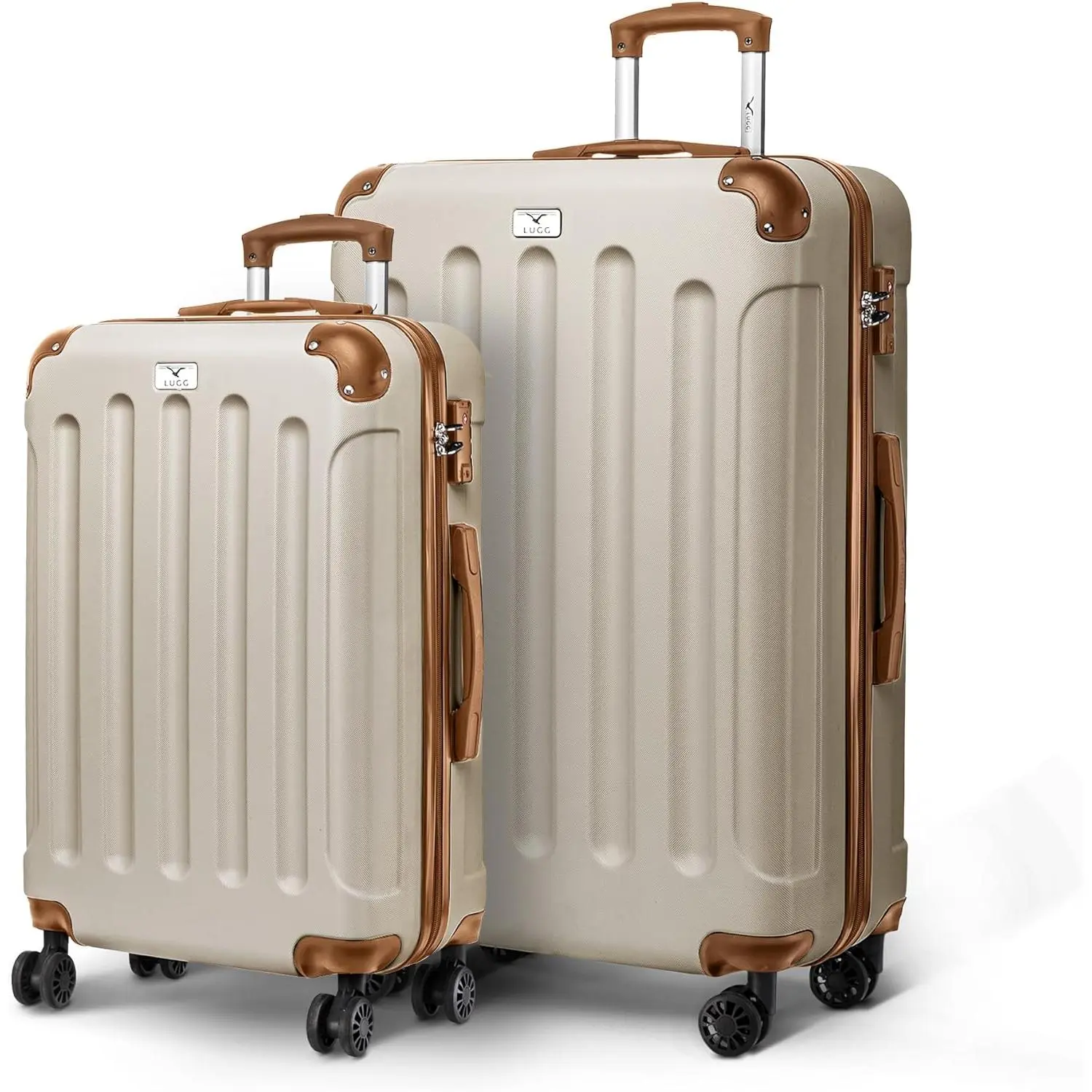 Travel suitcase set-skywander 2-piece hard shell luggage, 20 "& 24" strong & lightweight with secure TSA lock, smooth 360 ° wheels & resilient handle-airline approved