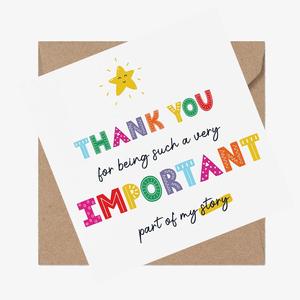 Teacher Appreciation Thank You Card, Colorful Letter Pattern Greeting Card, Pastel Color Positive Custom Message Card, Personalized Gift for Teacher, End Of Term Gift, Lettering Custom Art Card