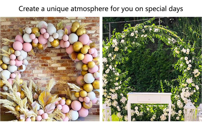 Product Introduction of Round Balloon Arch Kit, 1.8M Metal Stand With Base, Backdrop Stand for Birthday Party, Baby Shower, Graduation, Wedding 5