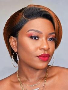 10 Inch Short Rooted Color Bob Wigs for Women, Gorgeous Fluffy Wigs without Bangs, Synthetic Full Machine Wigs for Party, Daily Use