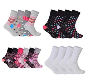 Findfashion Women's Cotton Rich Winter Wear Casual Diabetic Socks For Ladies One Size Fits All Adjustable Shoe Size UK 4-6.5/EU 36-40/US5.5-8.5