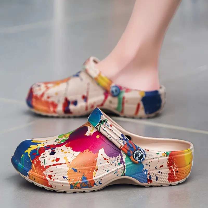 Women's Summer Clogs - Breathable, Thick Sole Slip-On Sandals with Soft EVA Material for Indoor/Outdoor Use, Casual Style, Solid Color, Round Toe Design, Comfortable & Lightweight