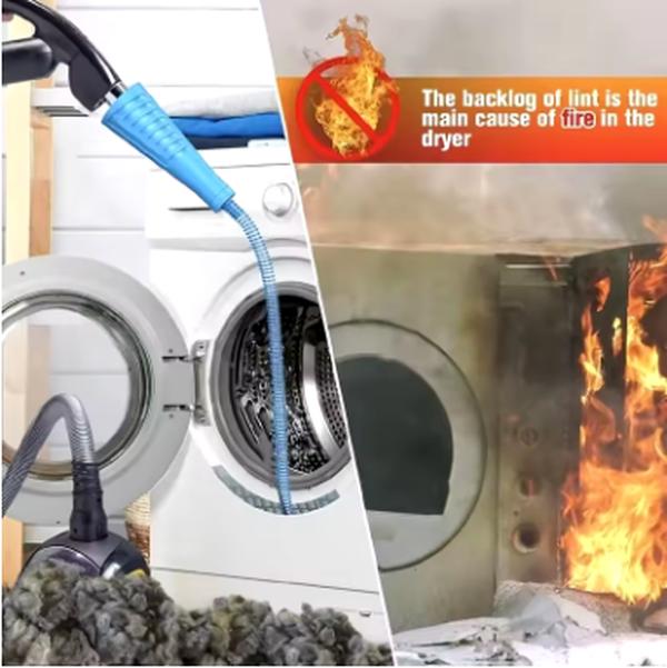 Dryer Vent Cleaner Kit Vacuum Attachment Bendable Dryer Lint Remover With Guide Wire Dryer Lint Screen Cleaning Hose 3