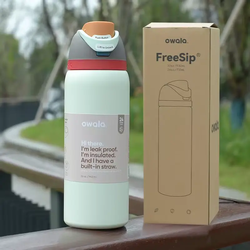 Owala Freesip Insulated Stainless Steel Water Bottle With Straw for Sports, Travel, and School Bpa-Free Sports Water Bottle, 32 Oz, Dreamy Field 4