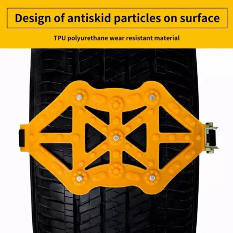 8X Anti-slip Car Winter Tire Wheels Rain Chains for 165-265mm Wheels RainChains 3