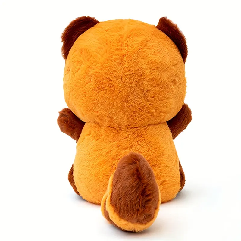 Adorable 8.6in Kawaii Raccoon Plush Toy, Orange Polyester - Ideal Gift for Birthdays & Christmas 8
