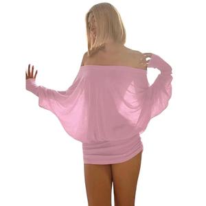 Off-Shoulder Transparent Ruched Dress, Fashionable Casual Long Sleeve Mini Dress Suitable for Party Club Vacation, Women's Spring Autumn Dress, Long Sleeve Women's Clothing, Peek-A-Peek Dress, Ruched Bodycon Dress Summer, Simple Formaknitted