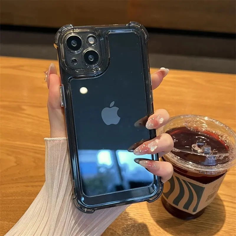 Luxury Shockproof Transparent Case for iPhone – Soft Bumper Protection & Sleek Design 2