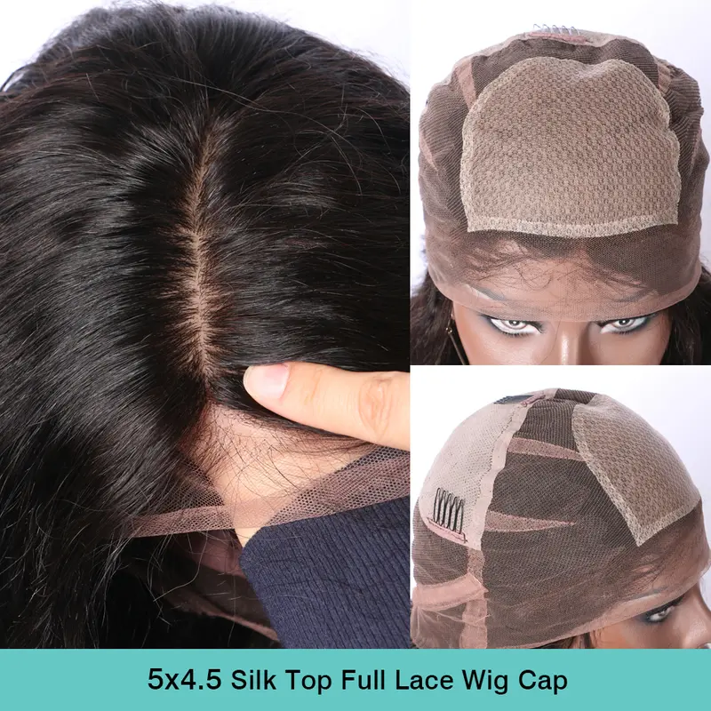 Silk base Full lace Wigs Human Hair Glueless Loose Wave 5x4.5 Silk Top Full Lace Human Hair Wig HD lace Preplucked for Women 5