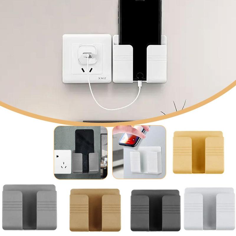 Product Introduction of Wall Mounted Mobile Phone Charging Stand Adhesive Wall Shelf Phone TV Remote Control Organizer Kitchen Bathroom Storage Rack 11