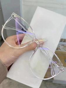 Clear Square Frame Eyeglasses, Anti-blue Light Decorative Eyeglasses for Women & Men, Fashion Eyeglasses for Work, Daily Clothing Decor, for Student Daily Use