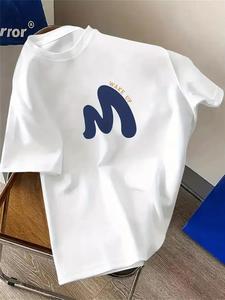 Men's Cartoon Print Round Neck Tee, Regular Fit Casual Short Sleeve Crew Neck T-Shirt for Summer, Fashion Men's Top for Daily Wear, Tropical