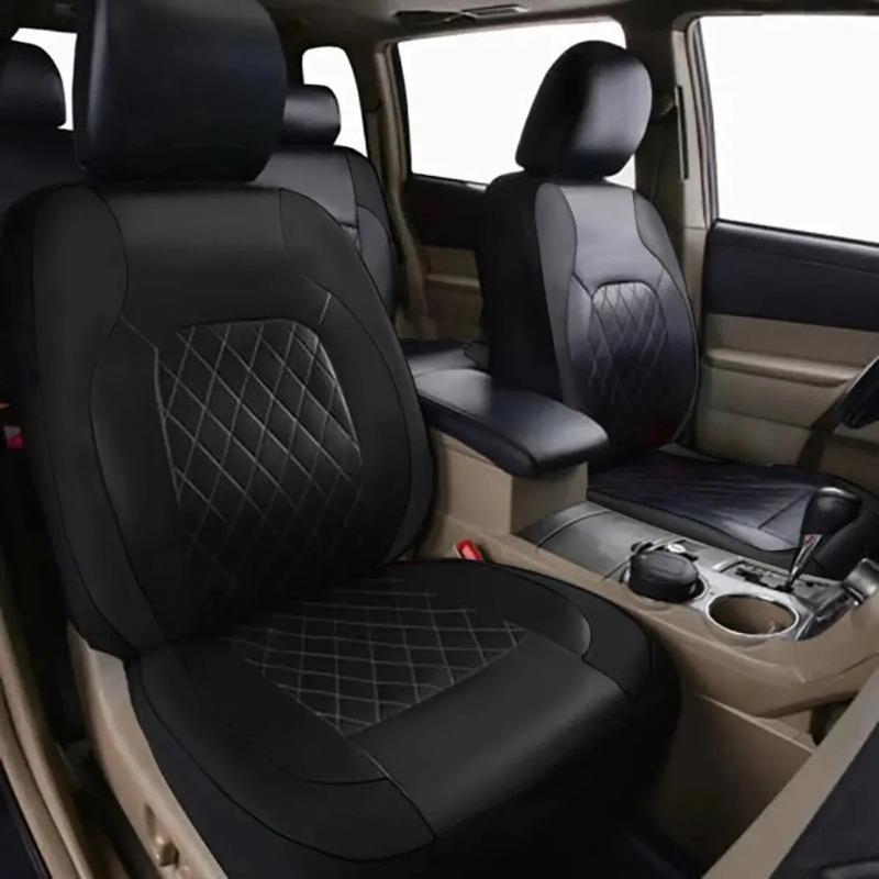 All Season Quited PU Leather Car Seat Cover Full Surrounded Seat Protector Waterproof Universal Fit Sedan Suv Pick-up Truck Seat 2