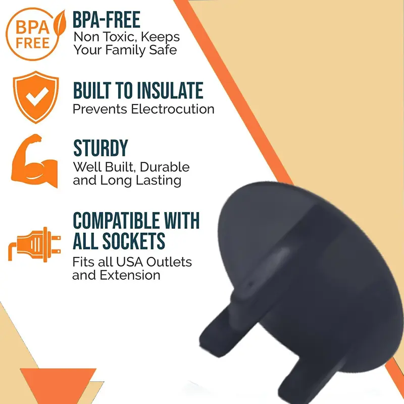 Child Safety Plug Covers for Electrical Outlets - Pack of 10 6