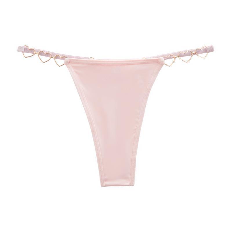 New Fashion Women's Sexy Thongs with Heart Decoration and Cotton Crotch Panties - Womenswear 4