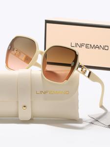 Unisex Simple Style Ombre Tinted Lens Modern Sunglasses, Trendy Casual Oversized Frame Sunglasses for Everyday Use, Fashion Accessories for Outdoor Activities, High Quality Sunglasses