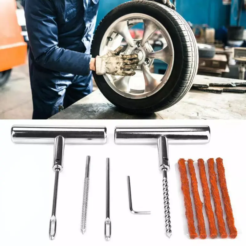 28Pcs Emergency Tyre Repair Kit Heavy Duty Car Tire Vehicle Puncture Wheel Plug 2