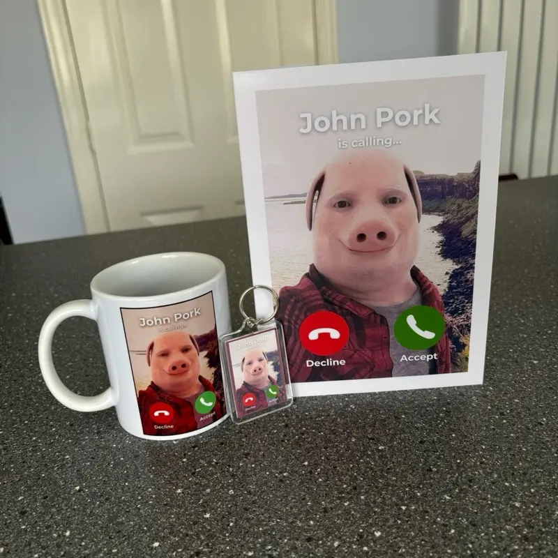 John Pork Meme Birthday Card - Humorous Happy Birthday Card for Friends 2