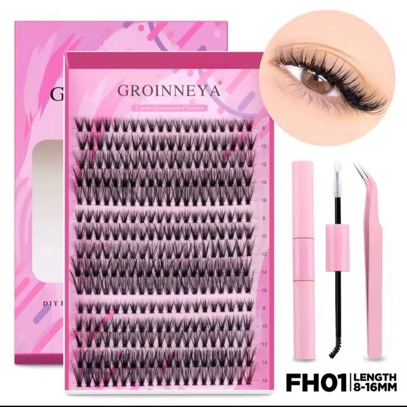 GROINNEYA Diy Lash Extension Kit - Full Set of Individual and Cluster Eyelashes - Makeup, Cosmetic 6
