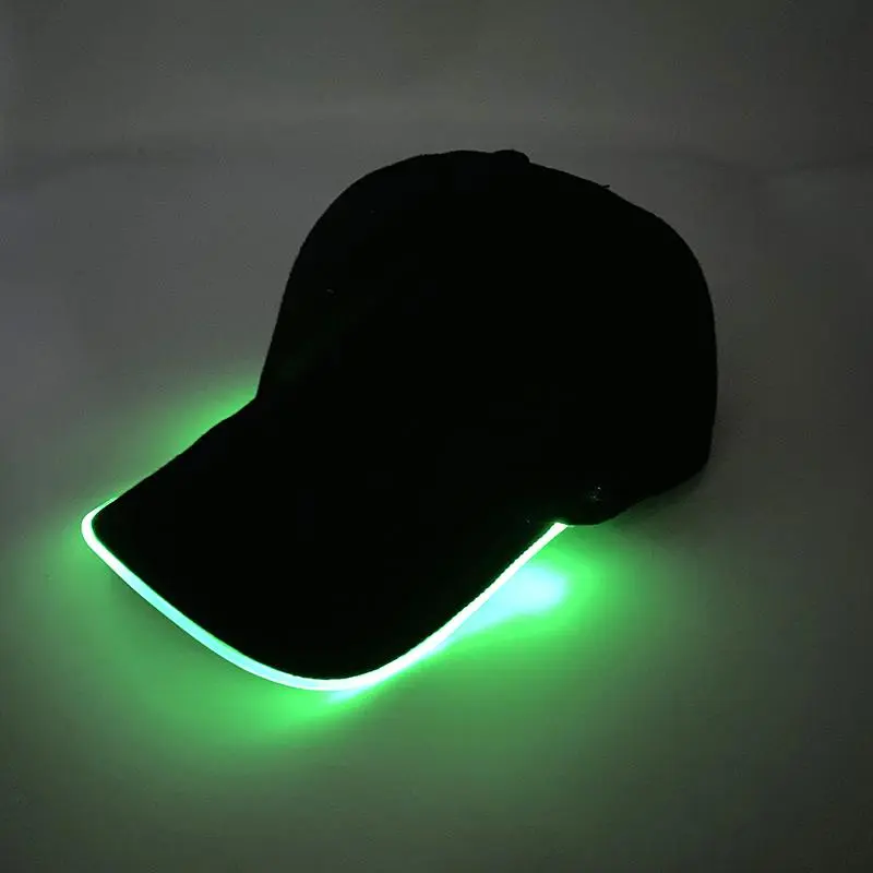 Fluorescent LED Fiber Optic Hat - Neon Baseball Cap 1