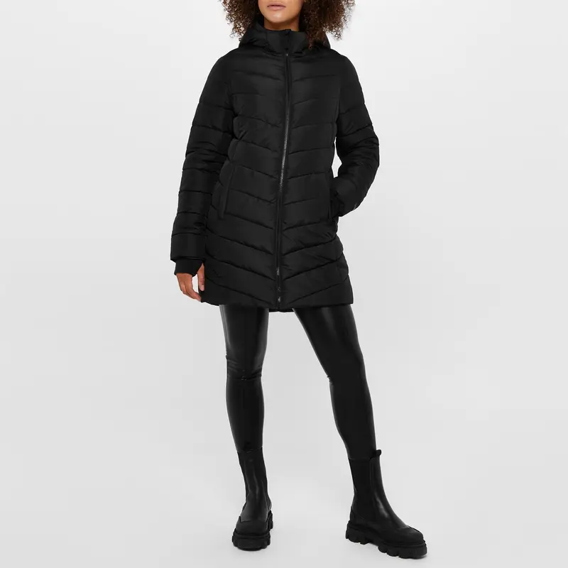 Slazenger Womens Mid Length Padded Jacket Outerwear Puffer Heavyweight Hooded 3