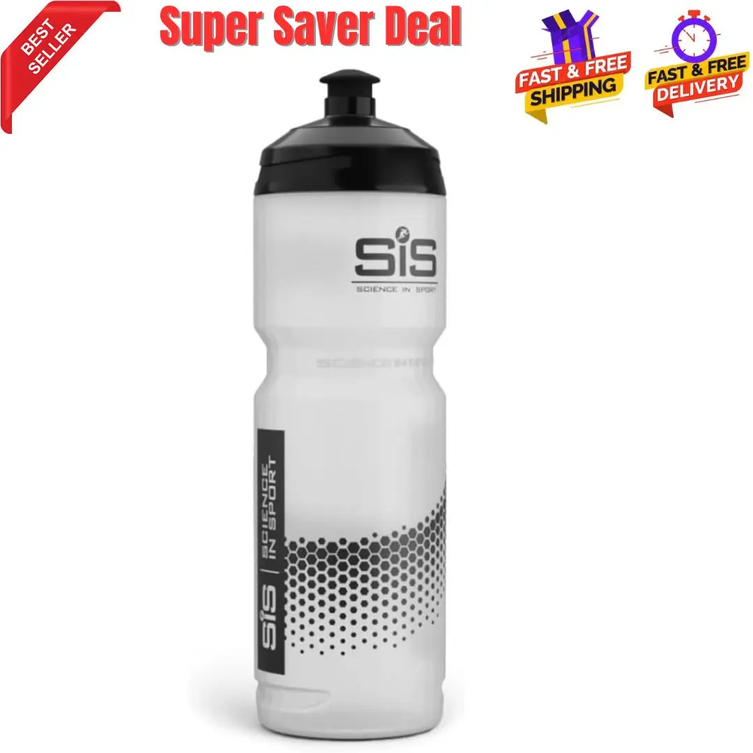 Science in Sport SIS Clear Sports Water Plastic Bottle Transparent Colour, 800 ml 2pack