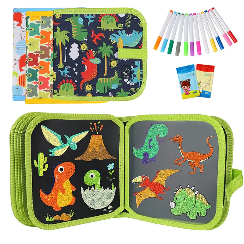 2025 Toddlers Erasable Doodle Book Reusable Drawing Pads Coloring Doodle Book Watercolor Kids Montessori Educational Toy Gift