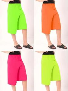 Findfashion Women's Casual Wear Comfortable 3/4 Cropped Florescent Plazoo Trouser For Ladies