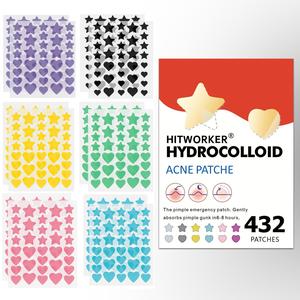 Hydrocolloid Acne Patch, 432pcs/box Pimple Patch Pink Blue Heart Shaped Acne Cover Patch, Facial Patches, Facial Skin Care Product for Women & Men, Skincare
