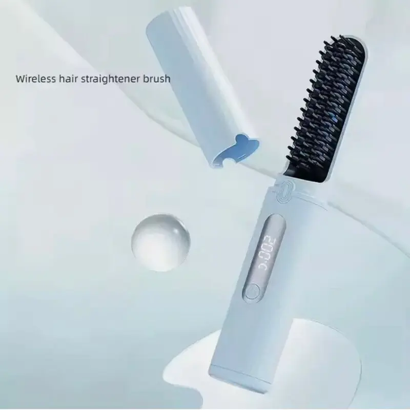 Cordless Hair Straightener Brush with USB Rechargeable Battery - 4500mAh - Quick and Efficient Hair Styling 2