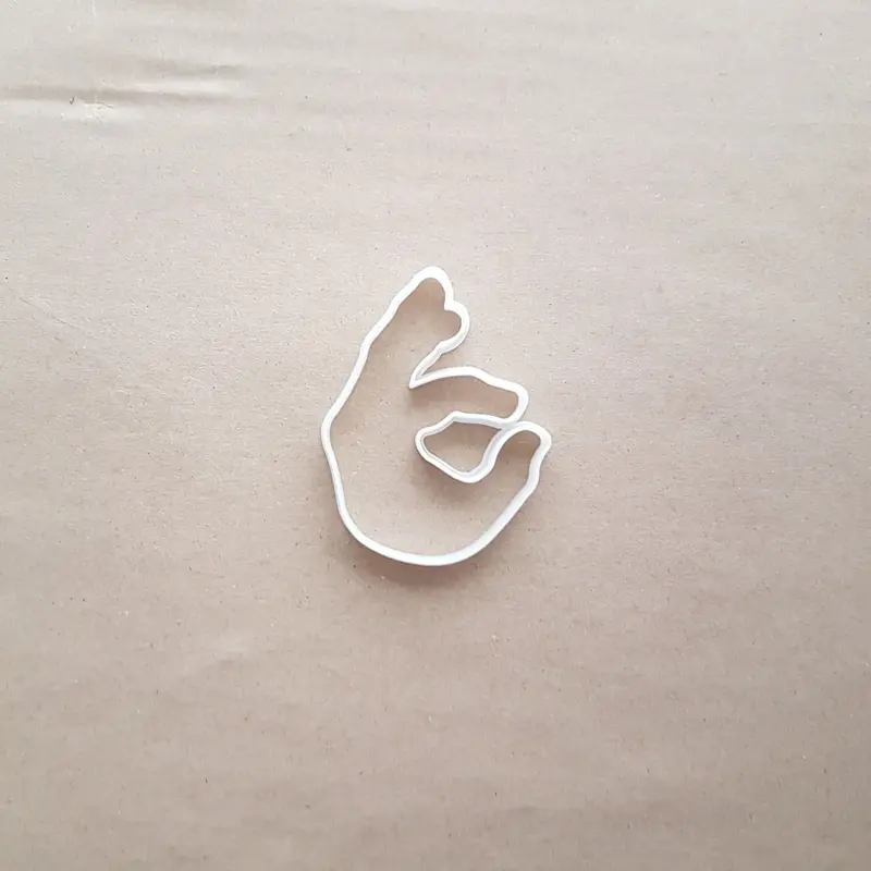 Emoji OK Hand Sign Okay Shape Cookie Cutter Dough Biscuit Pastry Fondant Sharp Stencil Fingers Emoticon Fine Good 1