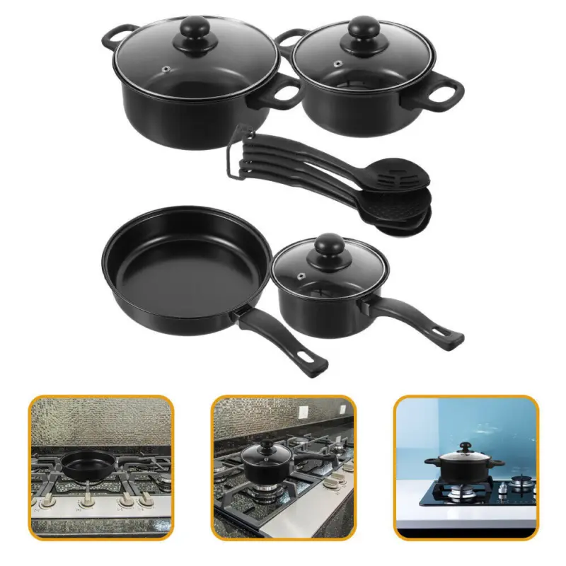 13 pcs/set non stick saucepan cookware set cooking pot frying pan set with lids a Glass Handles 0