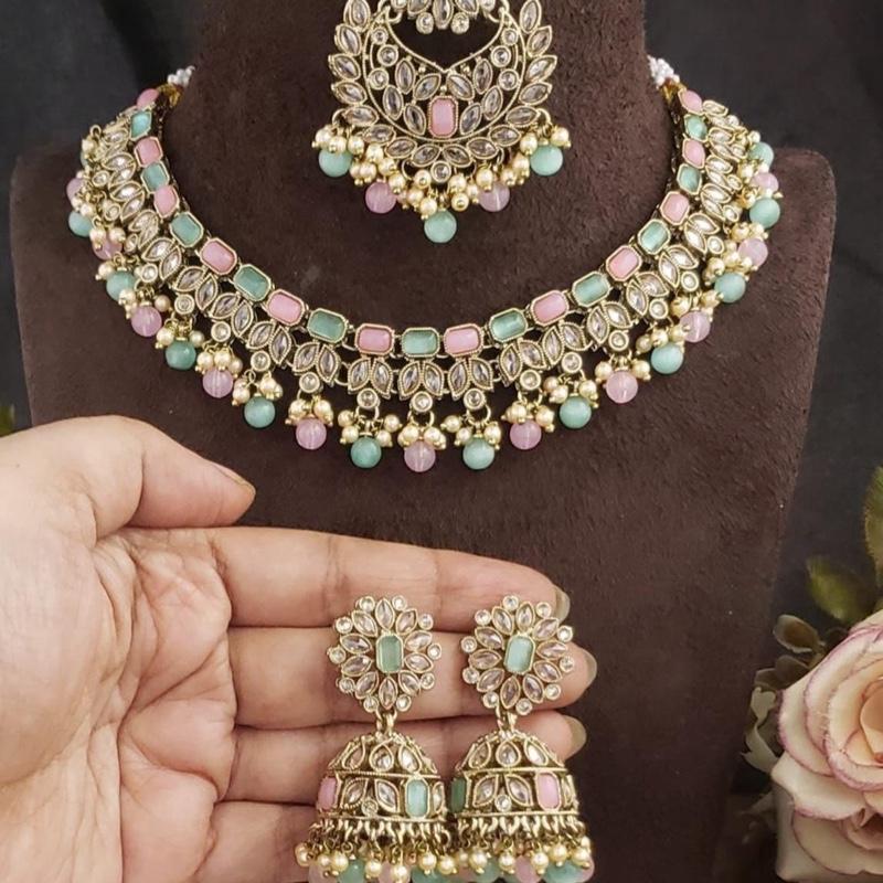 Necklace Sets punjabi jewellery pakistan indian jewelry desi pakistani cheap mehndi set kundan wedding i sale 4
