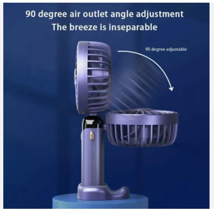 Portable Hand-held Fan Mini Folding Desk Fan Cooler Cooling USB Rechargeable - Perfect for Home, Travel, and Outdoor Use 2