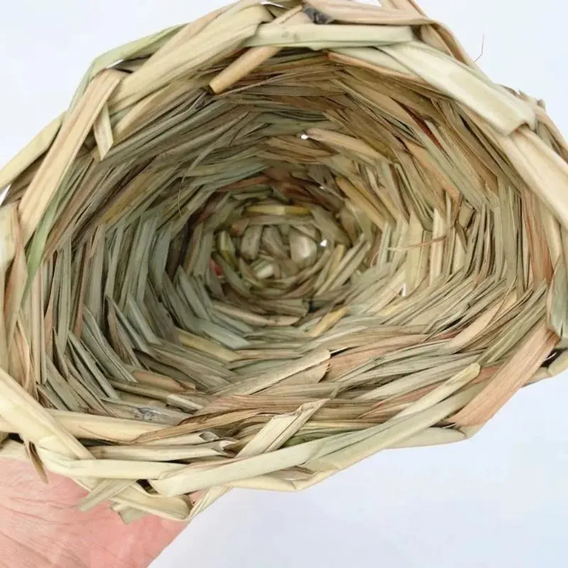 Hamster Avoiding Grass Nest, Grass House Grinding Teeth, Hand Woven Small Pet Grass Nest, Hamster Nest, Parrot Bird Toy 5