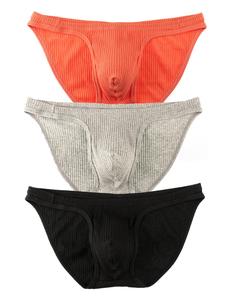 Men's Solid Color Breathable Comfortable Briefs, Casual Soft Underwear for Daily Wear, Men's Underwear for All Seasons