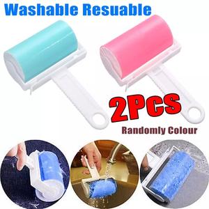 Washable Lint Roller Twin Pack - Super Sticky for Fluff, Pet Hair & Dust -random colors