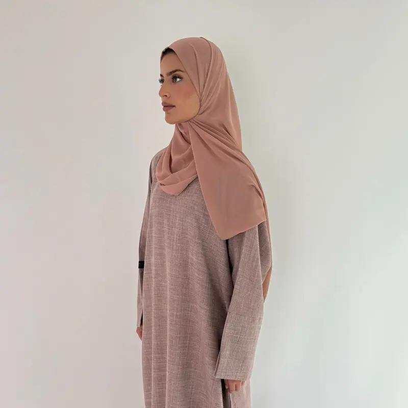 Closed Linen Abaya - Afia 1